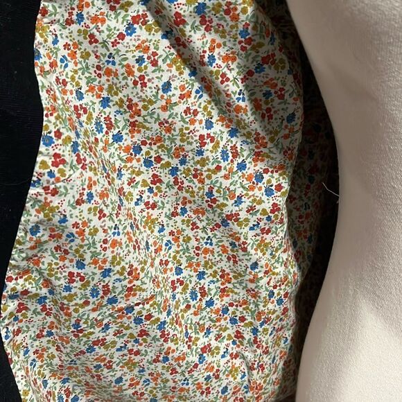 Tulle NWOT Navy Blue long utility jacket with floral lining 3/4 sleeve - small - Picture 9 of 10